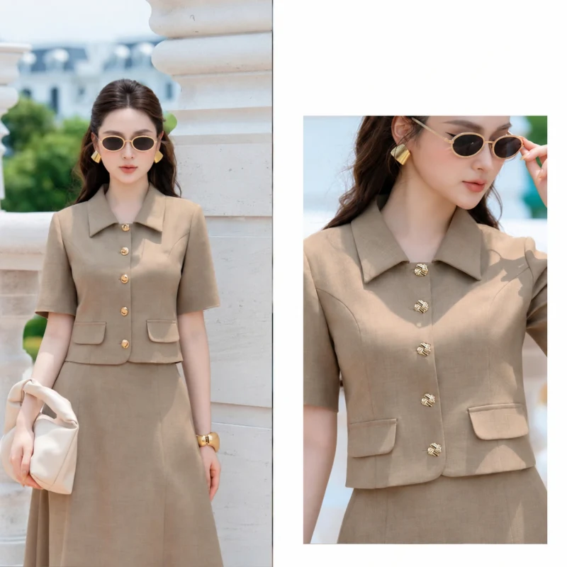 Áo kí giả crop đũi lạnh