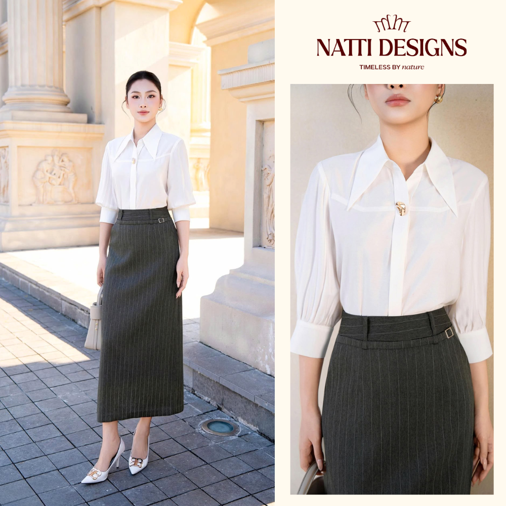 Mùa Mặc Áo Sơ Mi: Tỏa Sáng Nét Thanh Lịch Cùng Sơ Mi Trắng Natti Designs