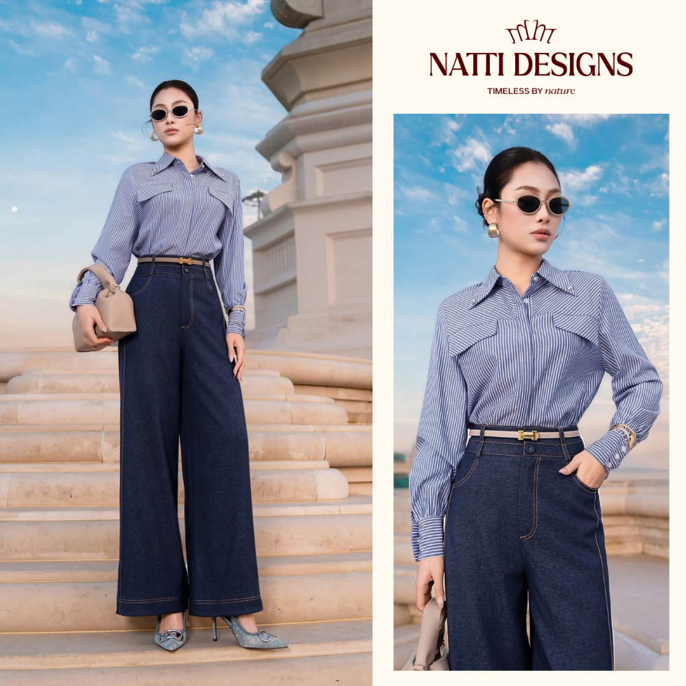 Mùa Mặc Áo Sơ Mi: Tỏa Sáng Cùng Thiết Kế Sơ Mi Kẻ Sọc Natti Designs